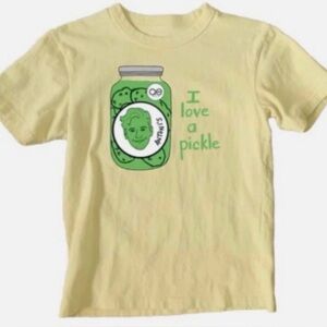 Antoni I Love A Pickle T-Shirt YELLOW Unisex 100% Cotton Tee NWT